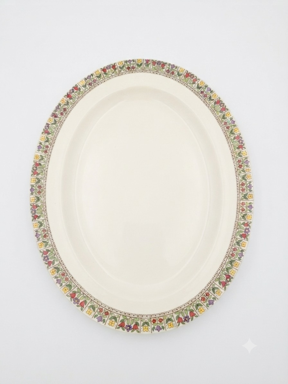 Royal Doulton Fireglow 13" Oval Serving Platter Vintage Fine China TC1080